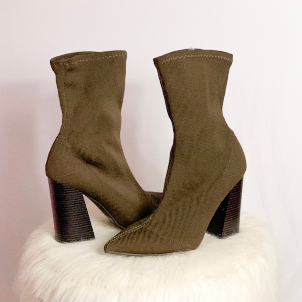 Olive Sock Boots
